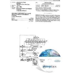  NEW Patent CD for IDENTIFIER TO DETERMINE THE CLASS OF 