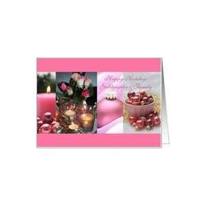 Goddaughter & Family   Happy Holidays Pink Christmas Collage card Card