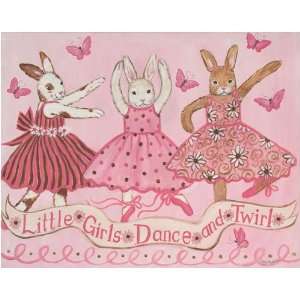  Little Girls Dance and Twirl II Canvas Reproduction 