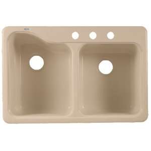 American Standard 7145.803.045 Silhouette 33 by 22 Inch Double Bowl 