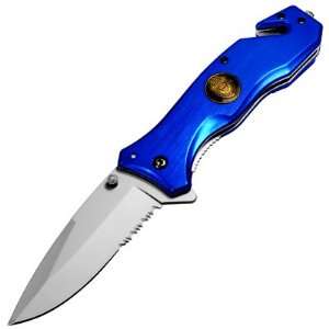   Hunting Knife Cutter Breaker Clip Police Blue