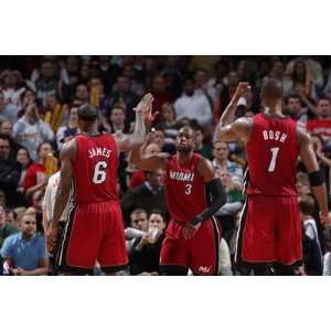   LeBron James, Dwyane Wade and Chris Bosh by Gary Dineen, 48x72 