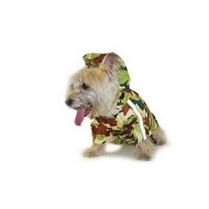  Velcro Strap Army Camo Raincoat for Dogs (Green, XLarge)