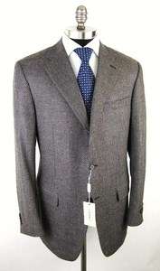   Wool & Cashmere Brown Sport Coat Jacket Blazer 46 46L NWT $1695  