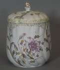   Early 19th C. European Moriage? Hand Painted Biscuit Barrel c. 1850