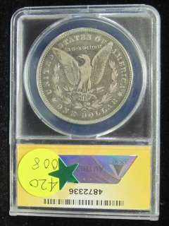 1878 CC Silver Morgan Dollar ANACS VF 20 VAM 7 Cleaned Details  