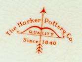 Old The Harker Pottery Company Ashtray Since 1840  