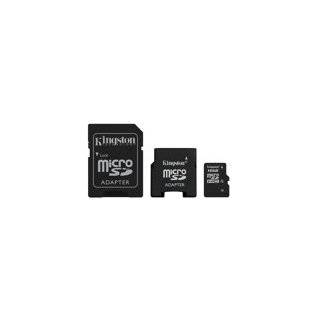 Kingston 16 GB Class 4 MicroSD Flash Card with 2 Adapters (Mini and SD 