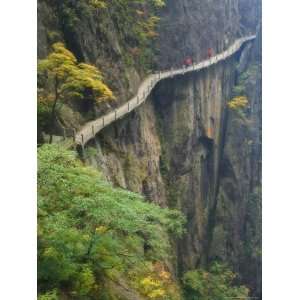  Footpath Along Rock Face, Xihai Valley, Mount Huangshan 
