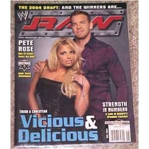  May 2004 WWE Raw Magazine Christian Cage Signed COA 