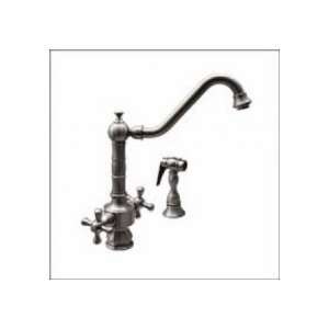 Whitehaus WHKSDTCR3 8201 BN Dual Handle Faucet W/ Cross Handles & Side 