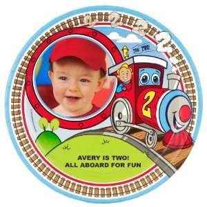  Two Two Train 2nd Birthday Personalized Dinner Plates (8 