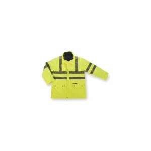 ERGODYNE 8385 4 in 1 Thermal Jacket,Polyester,Lime,5XL 