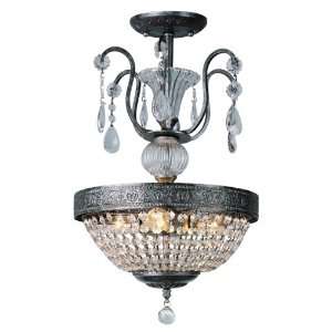Trans Globe Lighting 8370 AS Antique Silver Versailles Crystal Four 