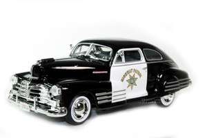 1948 CHEVY AEROSEDAN FLEETLINE CHP POLICE CAR 1/24 NEW  