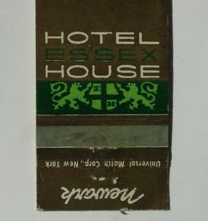 1950s Hotel Essex House Newark NJ Essex Co Matchbook  