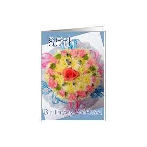  85th Birthday   Floral Cake Card Toys & Games