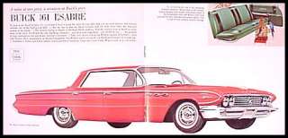 1961 Buick Turbine Brochure  LeSabre Invicta 225, Mint  