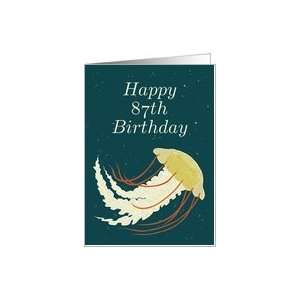  Happy 87th Birthday / Jellyfish Card Toys & Games