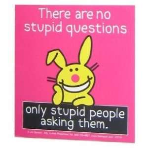  Happy Bunny No Stupid Questions Only People Sticker Toys 