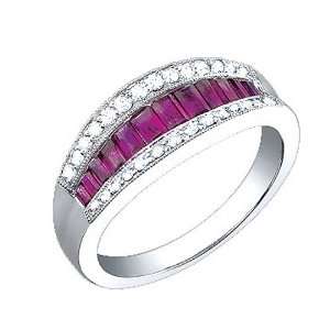    Ruby Diamond Band (1 1/4 ct. tw.) / S34 5 Stein Diamonds Jewelry