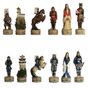  Hand Painted Sumo Chess Pieces Toys & Games