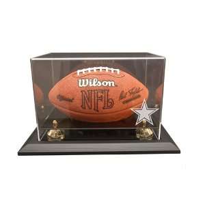 Dallas Cowboys Football Display Case with Black Finish Frame   Zenith 