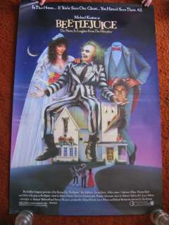 BEETLEJUICE original MOVIE POSTER  ROLLED 1988 1980s Michael Keaton 