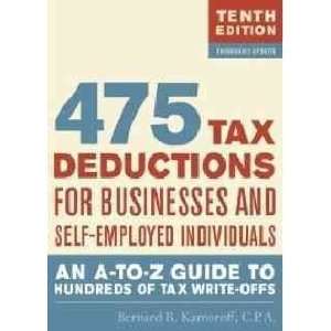   Individuals 10th Ed An A to Z Guide to Hundreds of Tax Write Offs