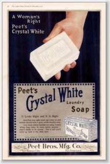 1916 Crystal White soap Peet Bros. Kansas City AD  