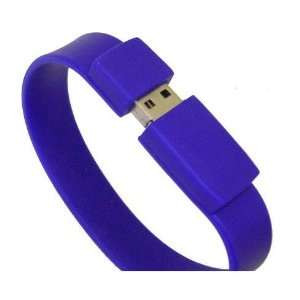  Bracelet Wristband High Speed 8GB USB Flash Drive BLUE 