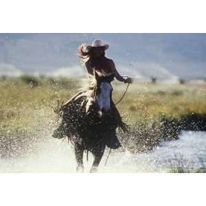  David Stoecklein   A Cowgirls Ride Giclee Canvas