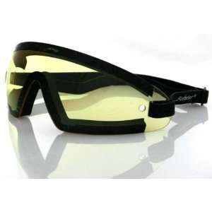  Bobster Wrap Around Black With Yellow Lens Sunglasses Automotive