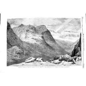  1860 MOUNTAIN GLOOM PASS GLENCOE SCOTLAND NEWTON PRINT 