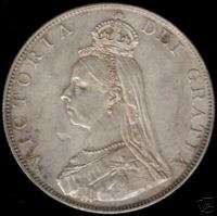Great Britain silver Double Florin Victoria 1887 gEF  