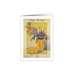  94th Birthday, Yellow Vase and Flowers Card Toys & Games