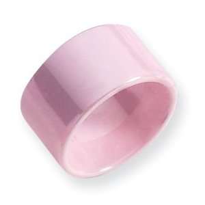  Ceramic Pink Flat Band Jewelry