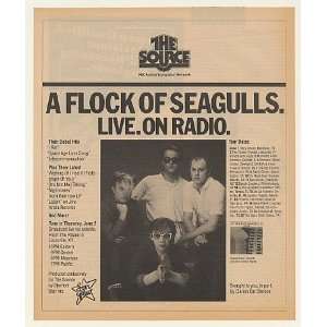 1983 A Flock of Seagulls Live on Radio The Source Print Ad (Music 