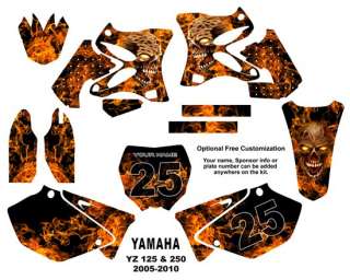 Yamaha YZ 125 or 250 MX Bike Decal Graphics Kit 9500N  