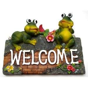  Frog Welcome Sign Patio, Lawn & Garden