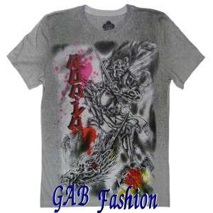   Samurai Warrior Sword Ink Tattoo Mens T Shirt Sizes XL/XXL  