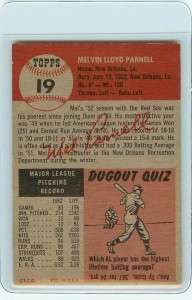 1953 TOPPS BASEBALL MEL PARNELL CARD #19 BOSTON RED SOX  