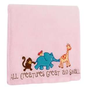  All Creatures Baby Throw Pink Baby