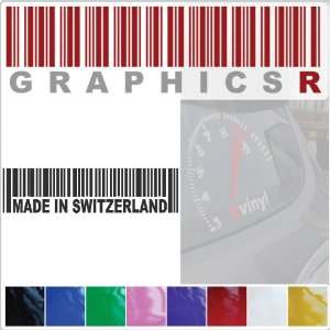 Sticker Decal Graphic   Barcode UPC Pride Patriot Made In Switzerland 
