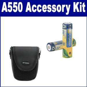  Canon Powershot A550 Digital Camera Accessory Kit includes 