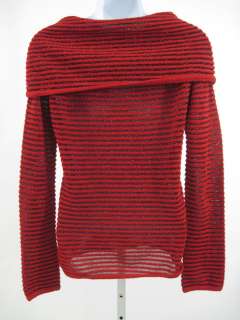 ESCADA Red Glitter Long Sleeve Shirt Sweater Sz 34  