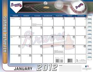   BRAVES 22X17 DESK CALENDAR by TURNER LICENSING, PERFECT TIMING, INC
