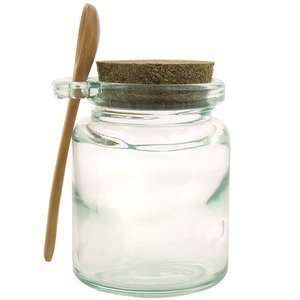  8.5oz Clear Jar w/Wooden Spoon 
