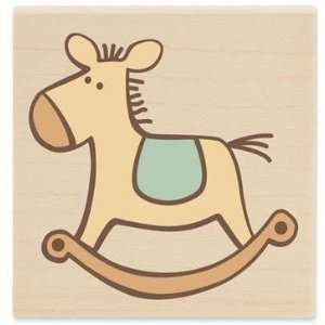  Rocking Horse Wood Mounted Rubber Stamp Arts, Crafts 