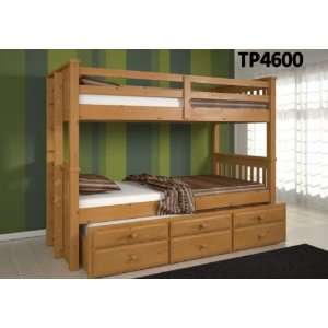  Woodcrest PineRidge Triplex Chocolate Bunk Bed TP4600 